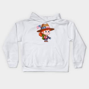 A Whimsical Tribute to American Culture in Cartoon Style T-Shirt Kids Hoodie